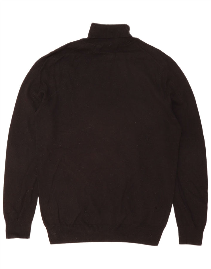 Suéter masculino LYLE & SCOTT com gola redonda e algodão preto pequeno