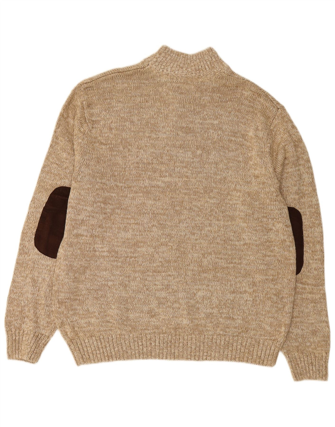 Suéter masculino CHAPS com decote em botão 2XL algodão colorblock bege