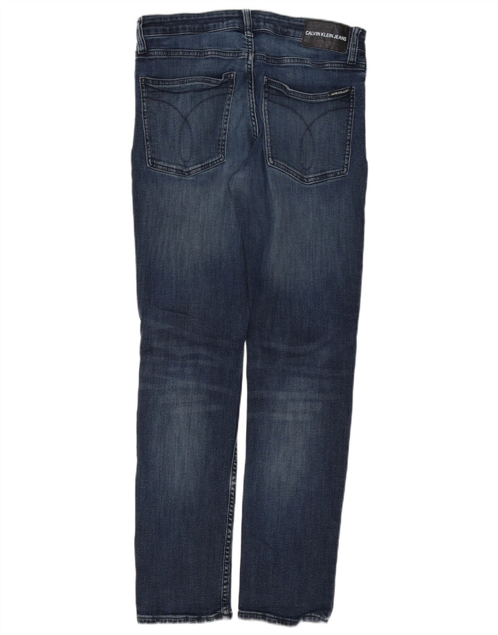 CALVIN KLEIN Masculino Etroite Slim Jeans W31 L32 Azul Algodão