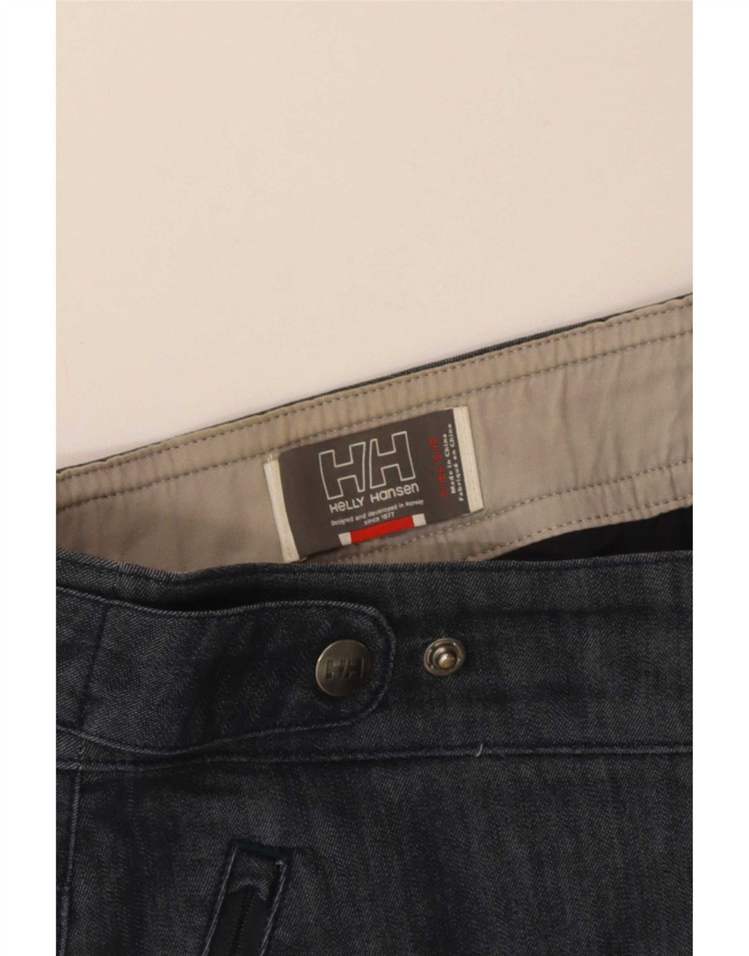 Helly Hansen Mini saia jeans feminina pequena W28 azul marinho