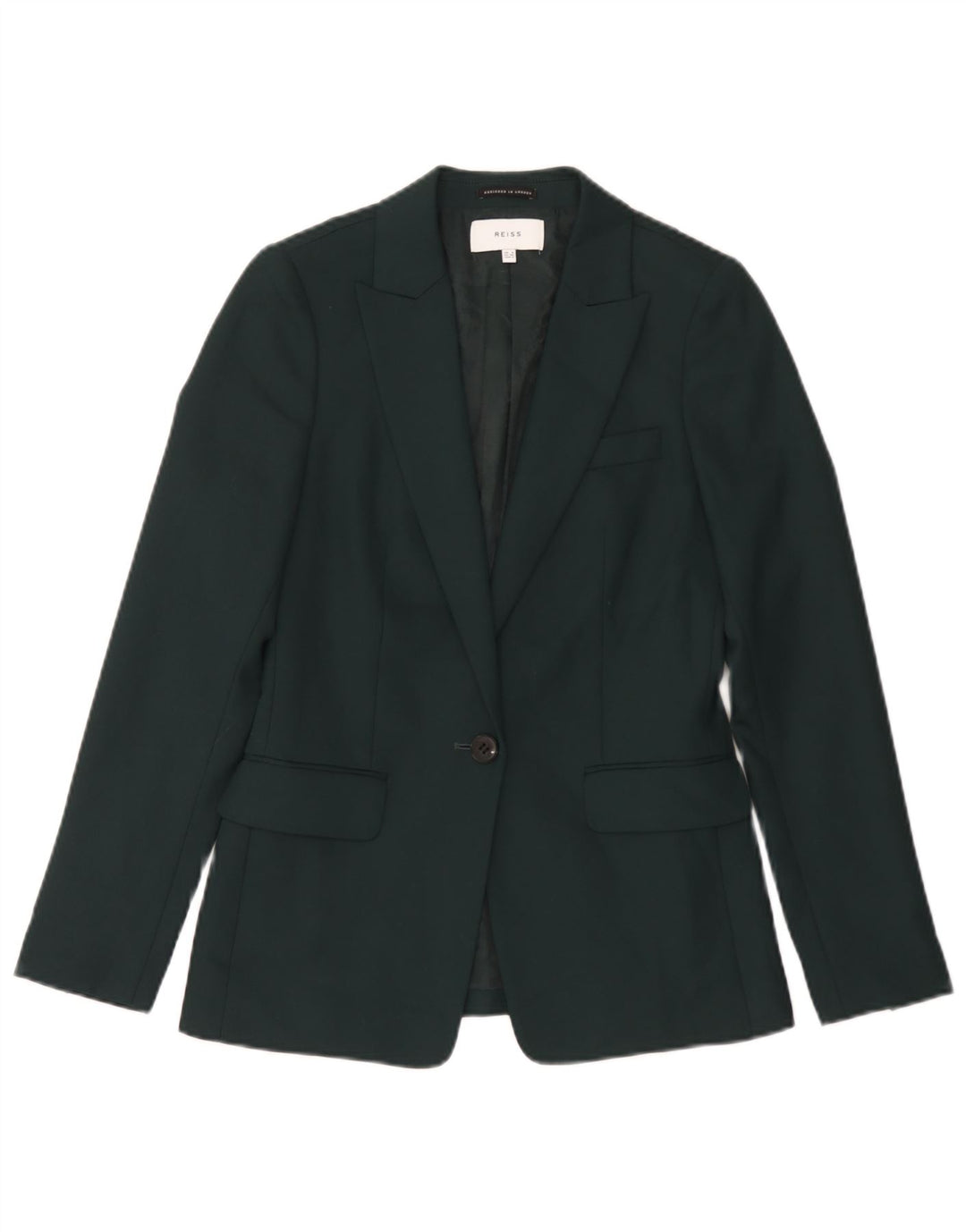 Jaqueta blazer feminina Reiss com 1 botão Reino Unido 8 pequena verde
