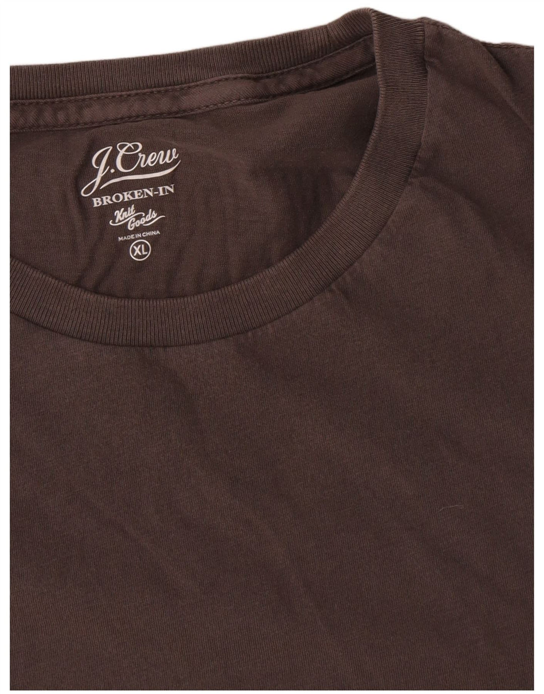 Camiseta masculina J. Crew Top XL algodão marrom