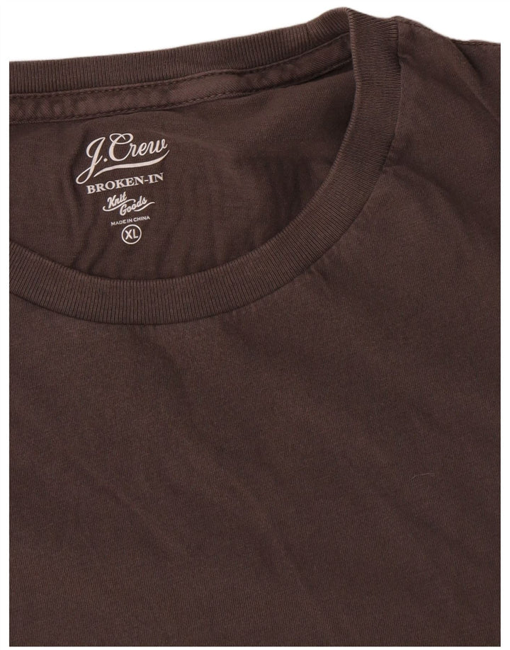 Camiseta masculina J. Crew Top XL algodão marrom