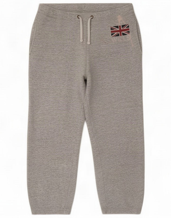 Jack Wills Calça de treino masculina gráfica Algodão cinza médio