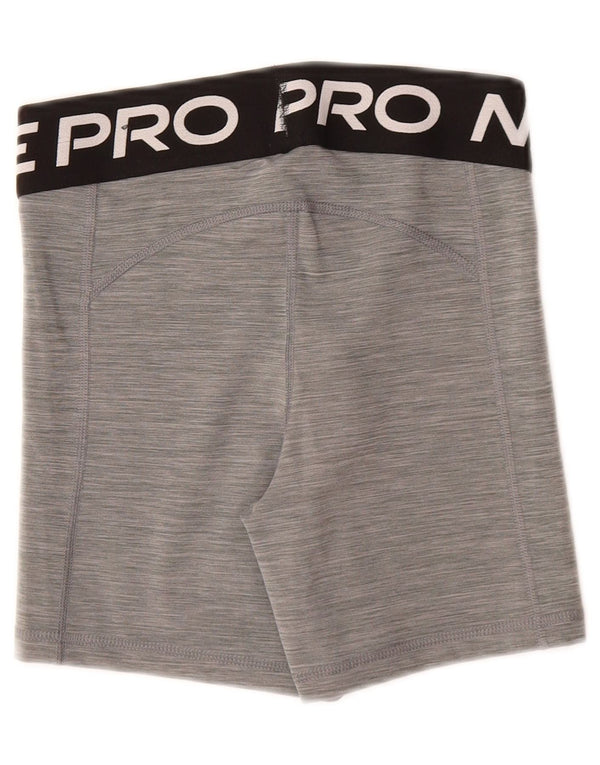 Shorts esportivos gráficos femininos Nike Dri Fit UK 10 pequenos cinza manchados