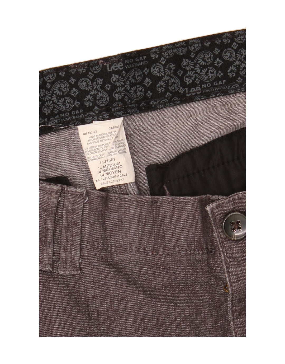 LEE Womens Wide Leg Chino Trousers US 14 XL W38 L30 Grey Cotton Vintage Lee and Second-Hand Lee from Messina Hembry 