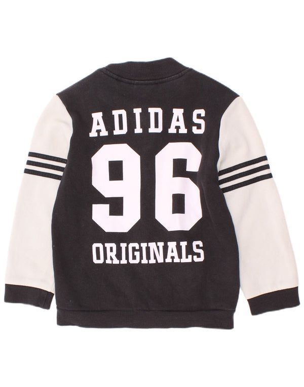 Jaqueta Adidas Boys Graphic Tracksuit Top 4-5 Anos Preto Colorblock Algodão