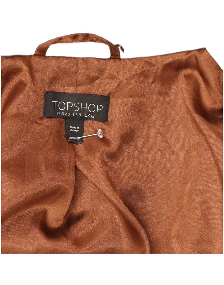 Casaco feminino Topshop Princess UK 12 lã preta média