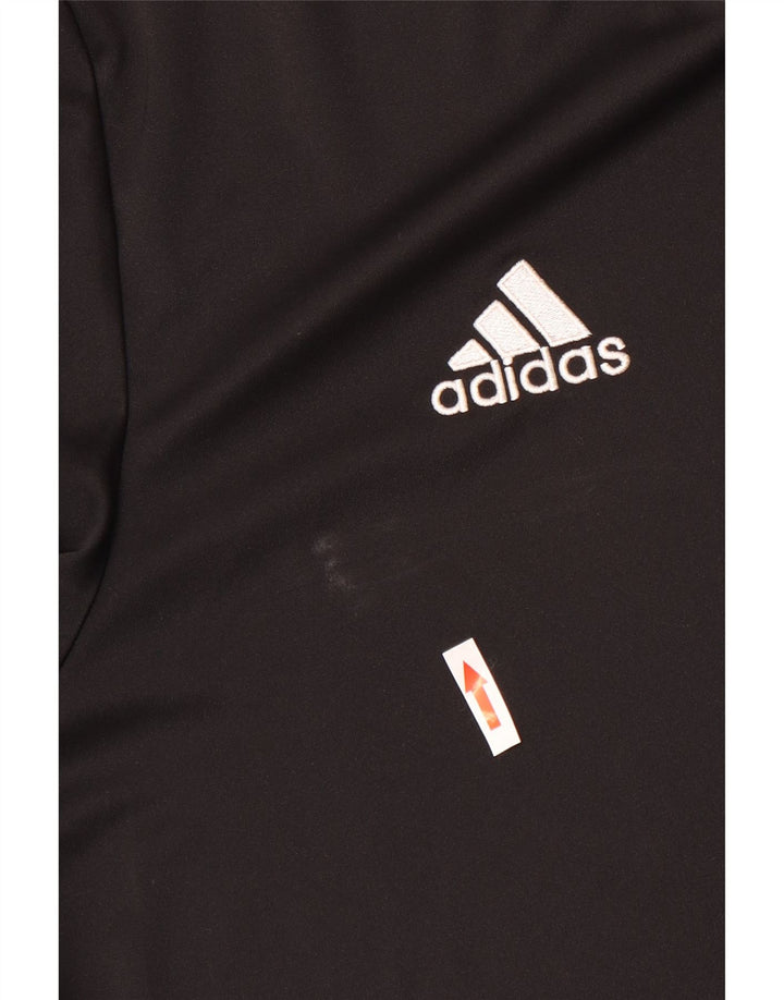 Adidas Mens Climalite Camiseta Top Grande Poliéster Preto