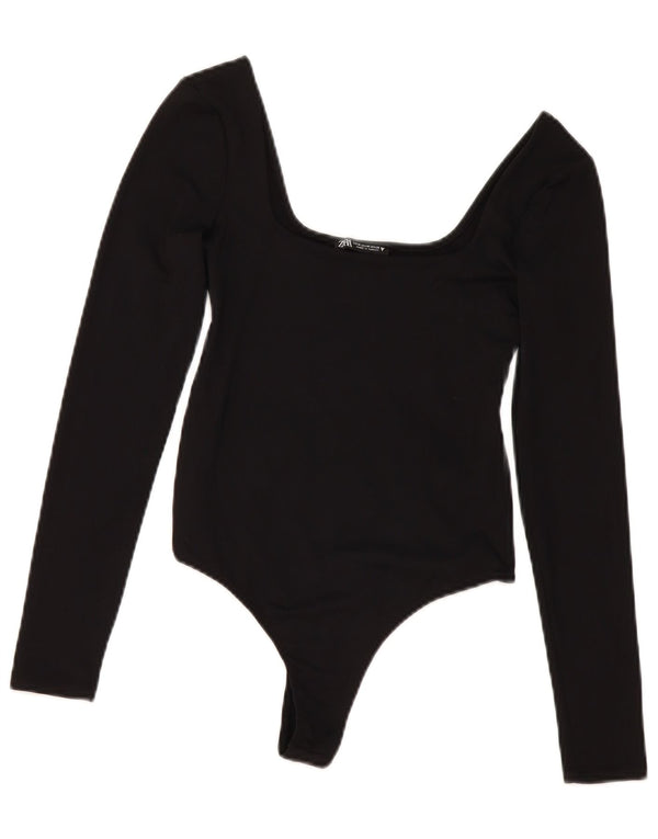 Body feminino Zara UK 12 médio preto poliamida