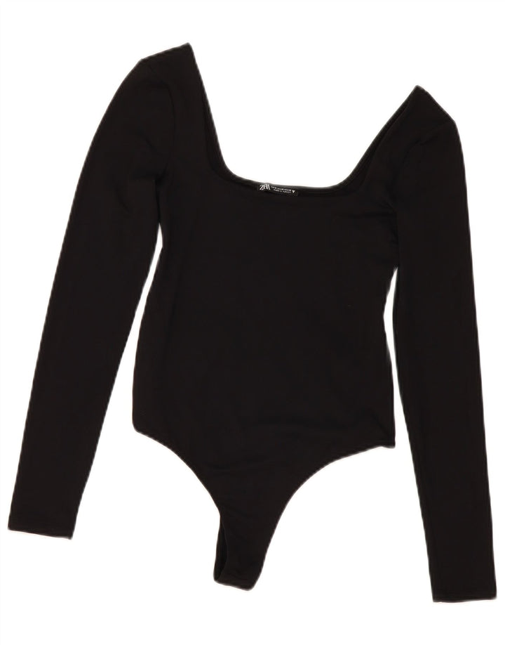 Body feminino Zara UK 12 médio preto poliamida