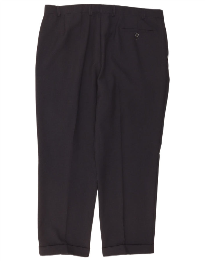 Calça masculina Marks & Spencer Pegged Suit W40 L29 Poliéster azul marinho