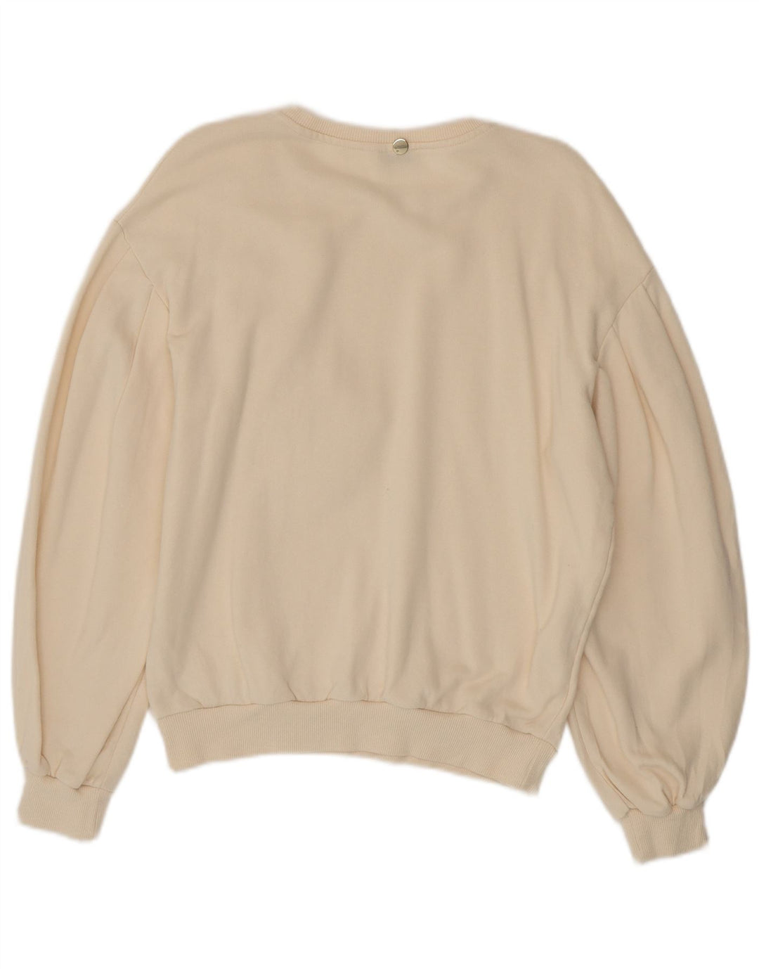Liu Jo moletom feminino jumper UK 14 médio off white floral