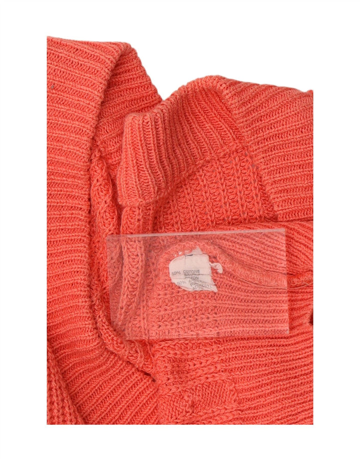VINTAGE Womens V-Neck Jumper Sweater UK 18 XL Red Cotton Vintage Vintage and Second-Hand Vintage from Messina Hembry 