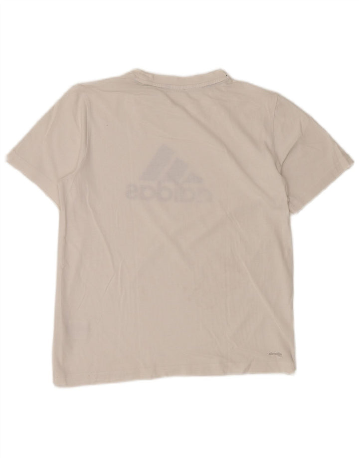 Adidas Mens Graphic T-Shirt Top Pequeno Algodão Branco Esportivo
