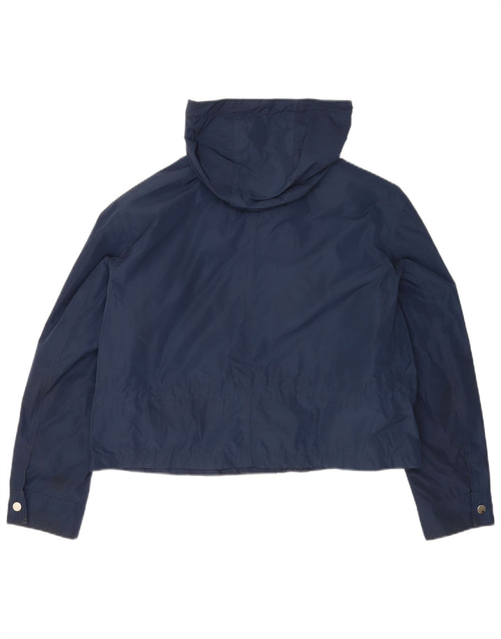 Jaqueta bomber feminina com capuz Marks & Spencer UK 12 azul marinho médio