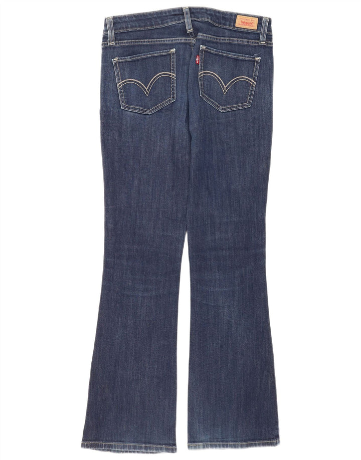 Calça jeans feminina Levi's 518 Super Low Bootcut US 7 Médio W30 L30 Azul marinho