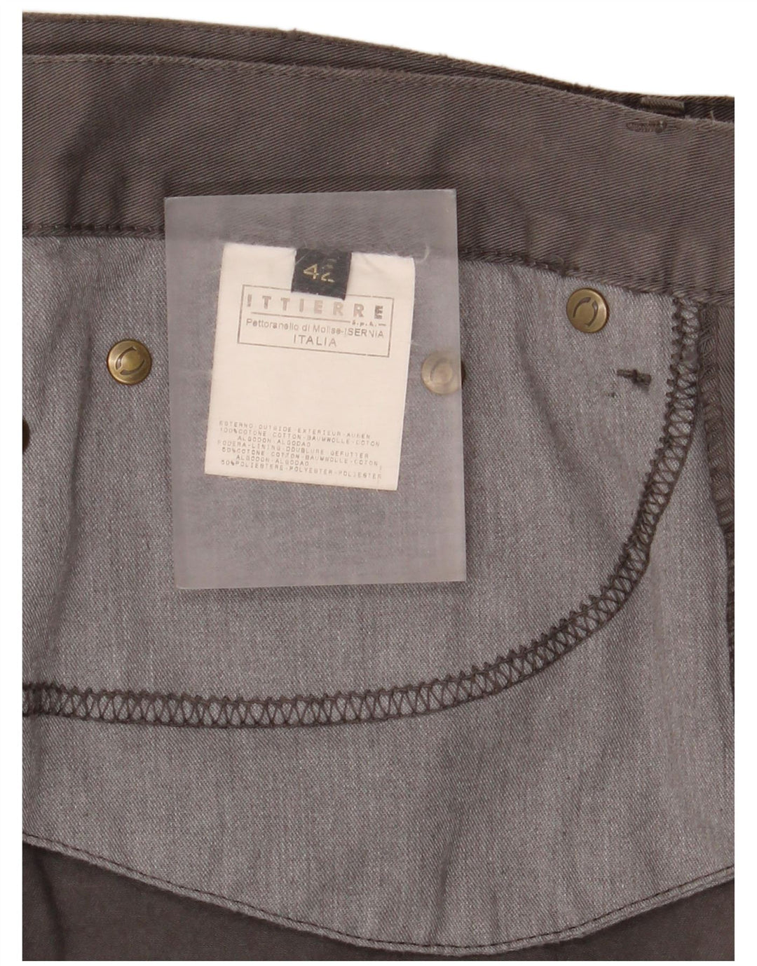 Saia cargo feminina Just Cavalli EU 42 grande W30 algodão cinza