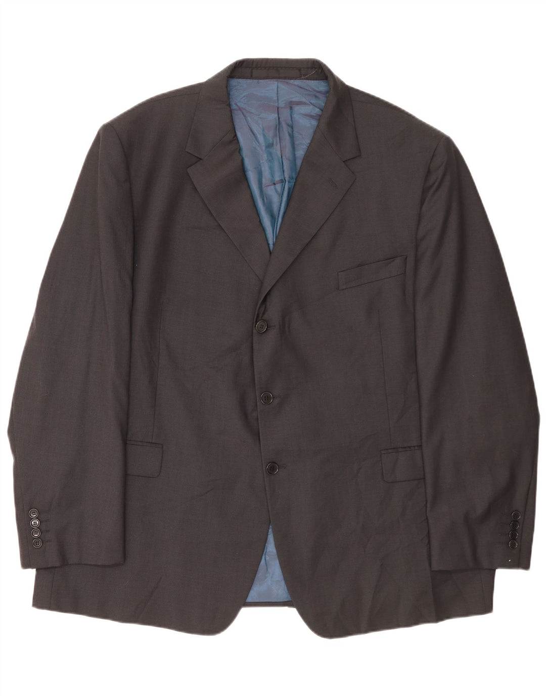 Jaqueta blazer masculina de 3 botões Marks & Spencer Reino Unido 52 3XL lã cinza