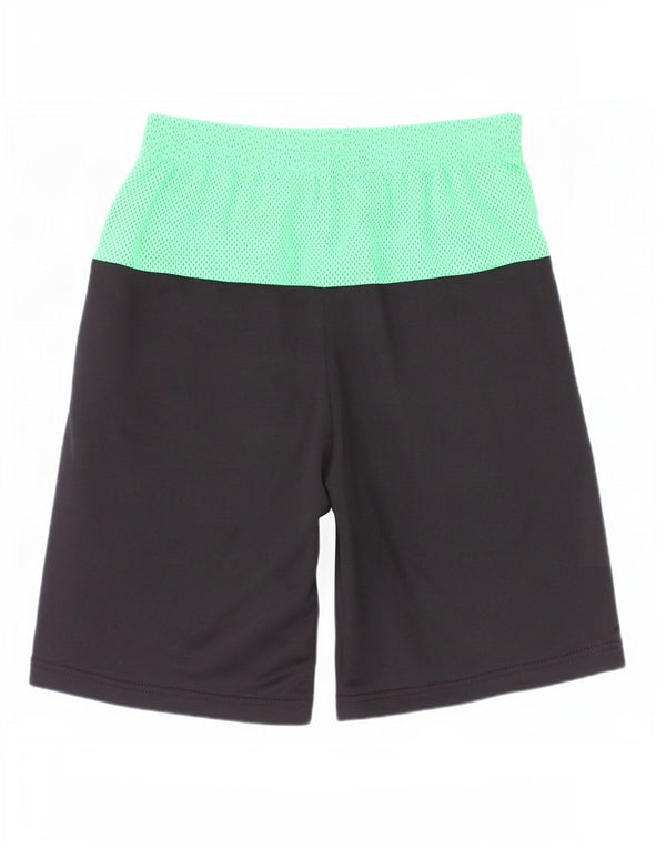 Shorts esportivos gráficos Adidas para meninos 11-12 anos preto colorblock poliéster