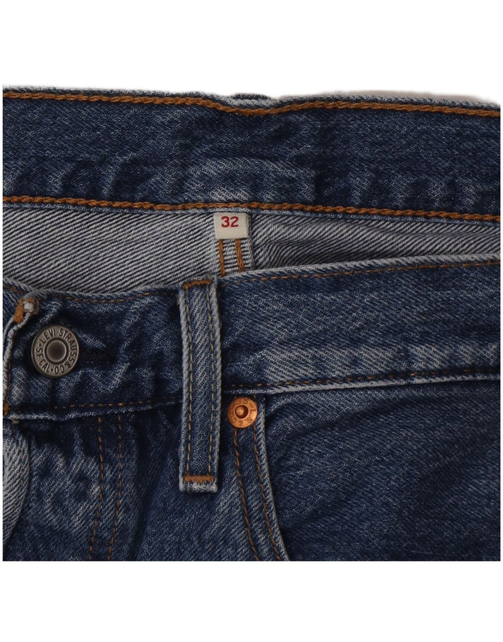 Saia jeans feminina Levi's W32 grande algodão azul