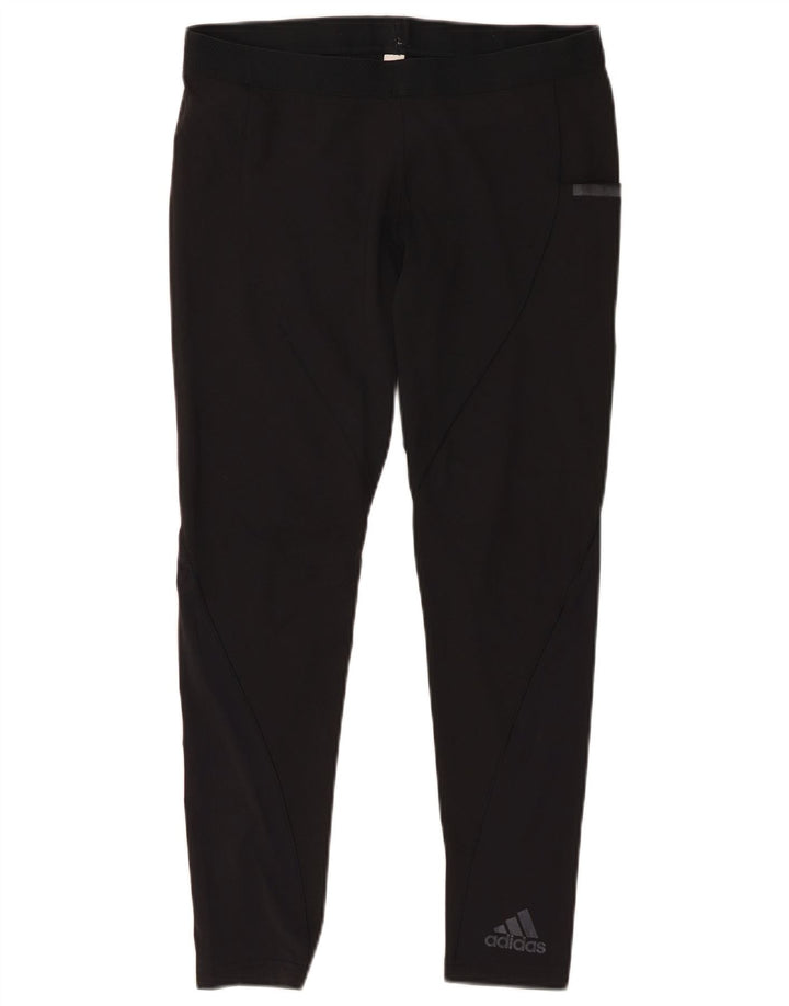 ADIDAS Womens Crop Leggings UK 12 Médio Preto Nylon