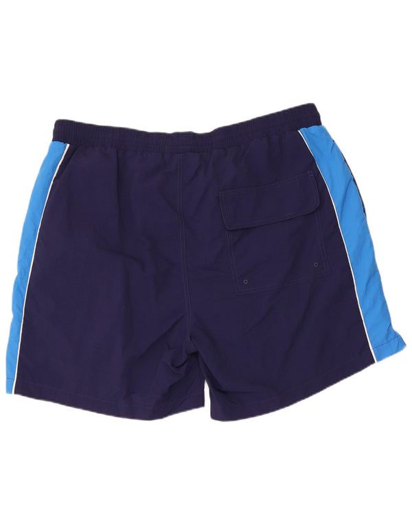 Shorts de natação masculino Lyle & Scott 2XL azul marinho colorblock nylon