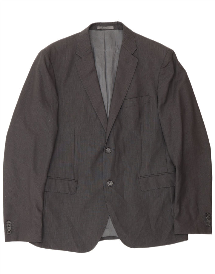 Jaqueta Blazer Masculina Calvin Klein com 2 Botões IT 52 XL Lã Cinza