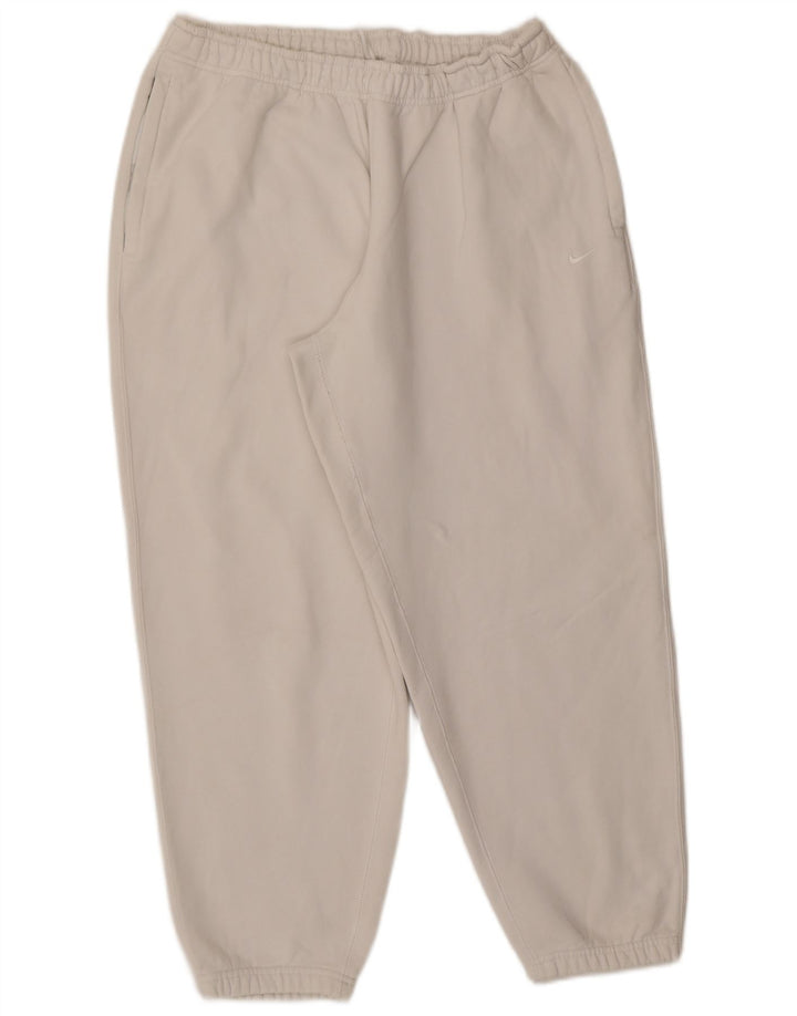 Calça de treino masculina Nike joggers grande algodão branco
