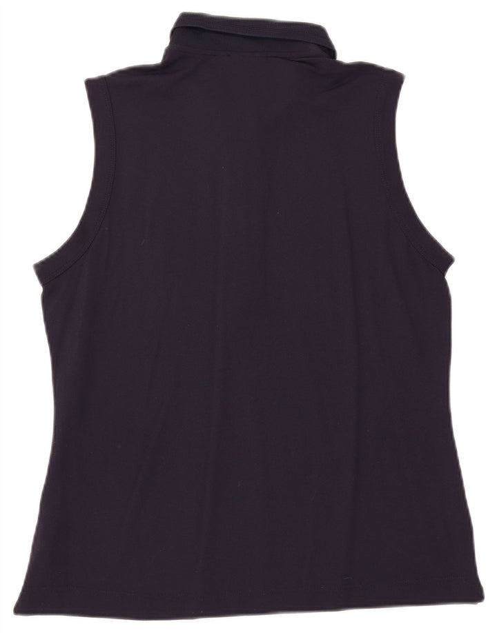 Camisa polo feminina sem mangas Chervo IT 46 grande azul marinho poliamida