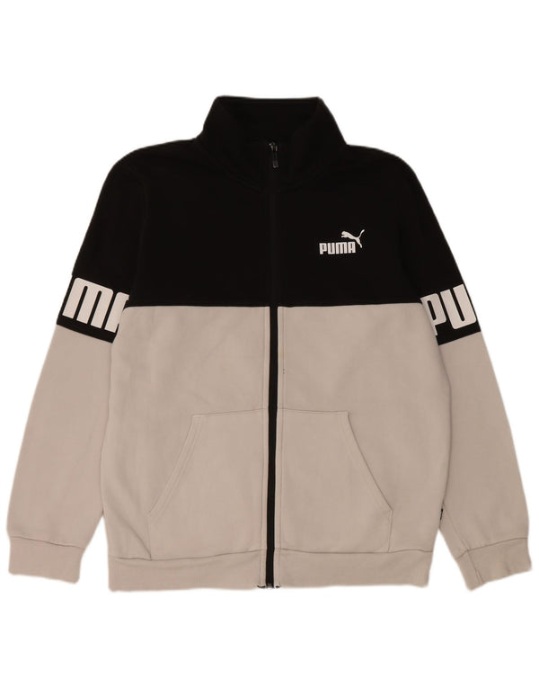 Puma Mens Graphic Tracksuit Top Jaqueta Médio Preto Colorblock Algodão