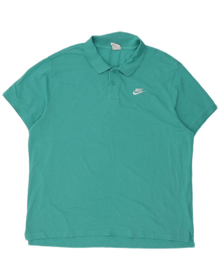 Camisa polo masculina Nike 2XL algodão turquesa