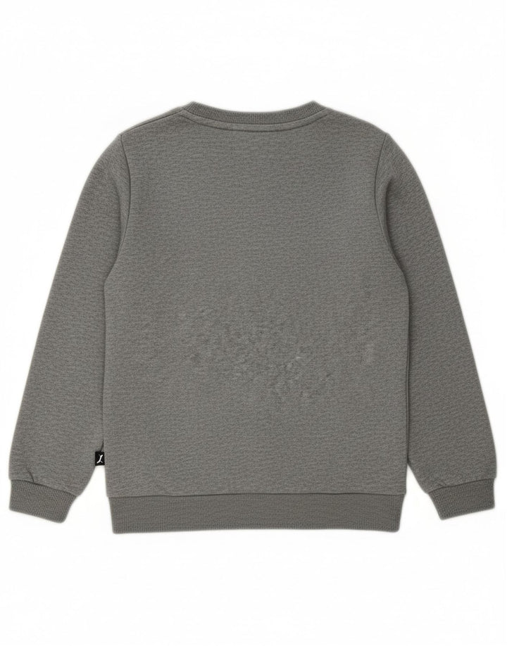 Moletom PUMA Boys Graphic Jumper 7-8 Anos Cinza Algodão