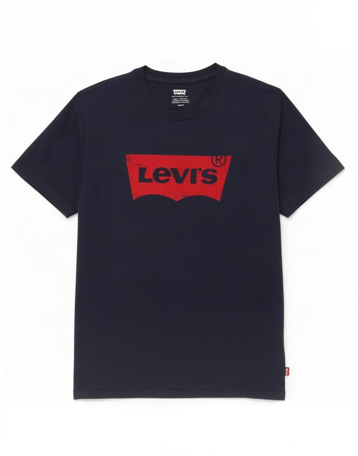 Camiseta gráfica masculina Levi's Top médio algodão azul marinho