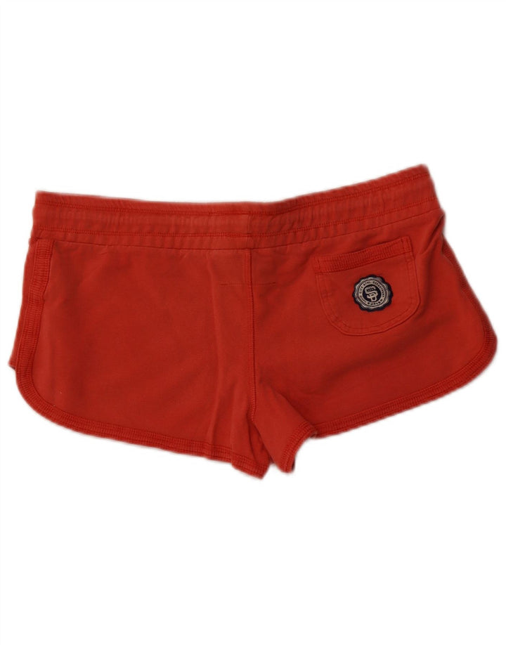 Shorts esportivos gráficos femininos Superdry UK 16 grande algodão laranja