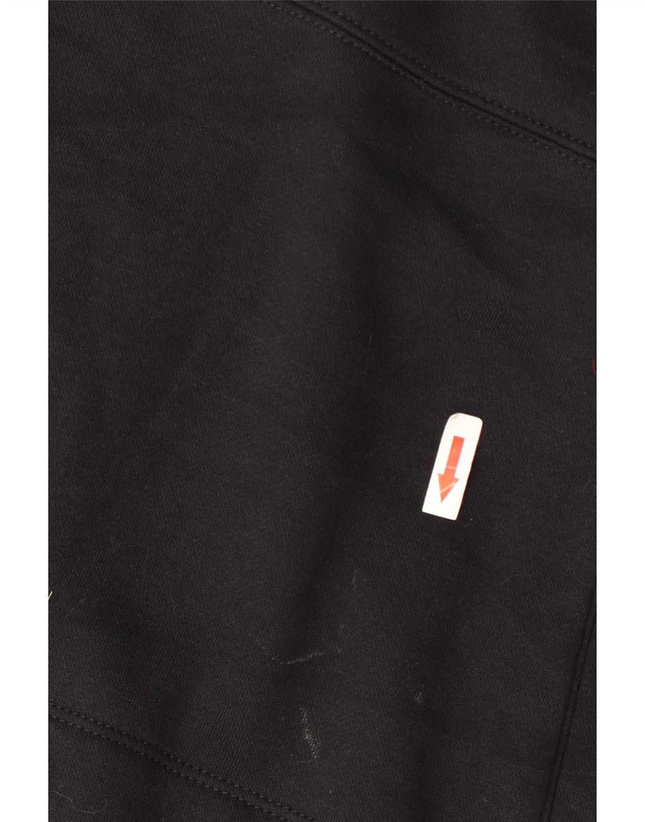 Adidas feminino oversized colheita botão pescoço moletom jumper reino unido 8 pequeno preto