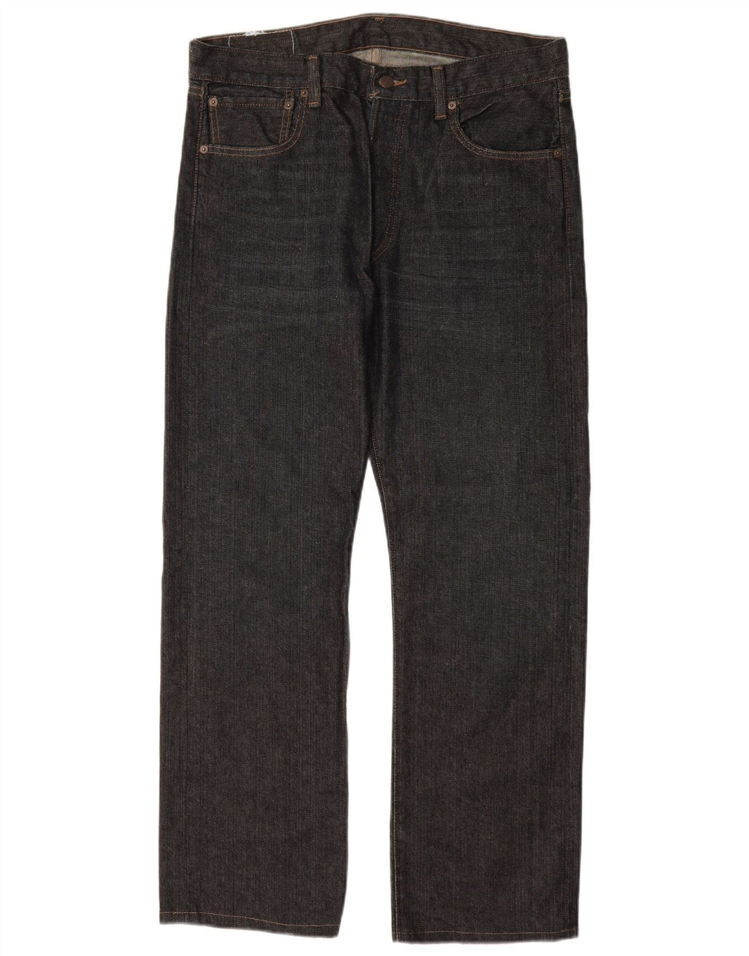 LEVI'S Masculino 501 Straight Jeans W34 L30 Azul Marinho Algodão