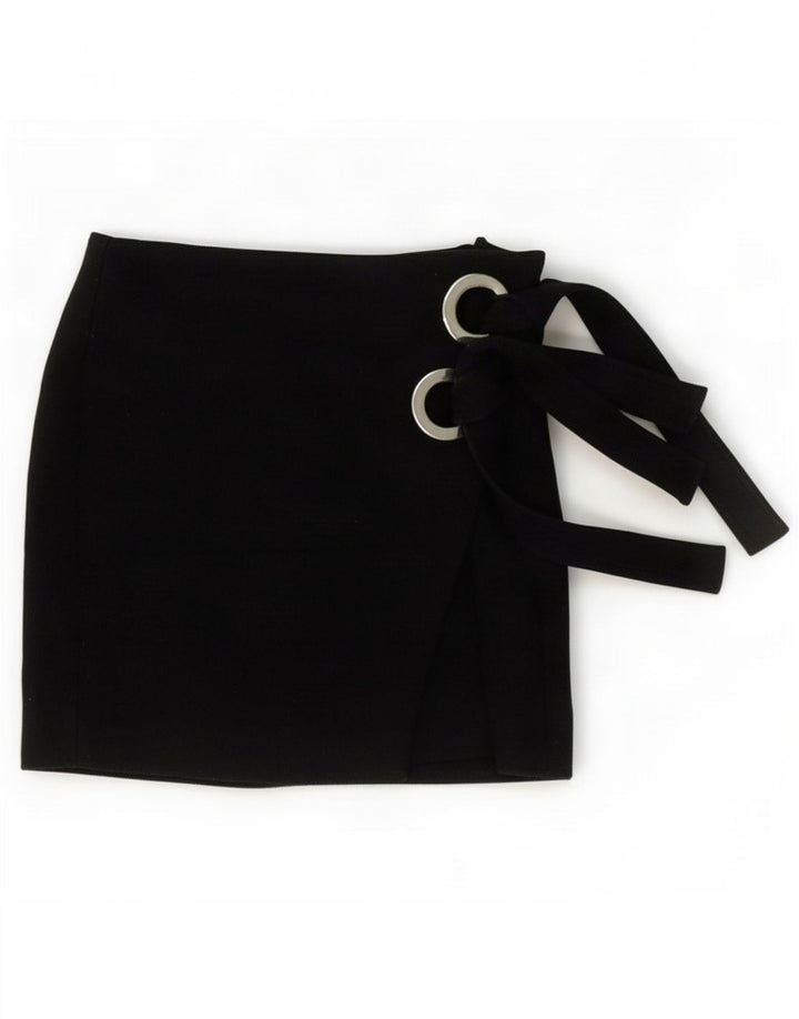 Mini saia feminina Zara XS W24 poliéster preto