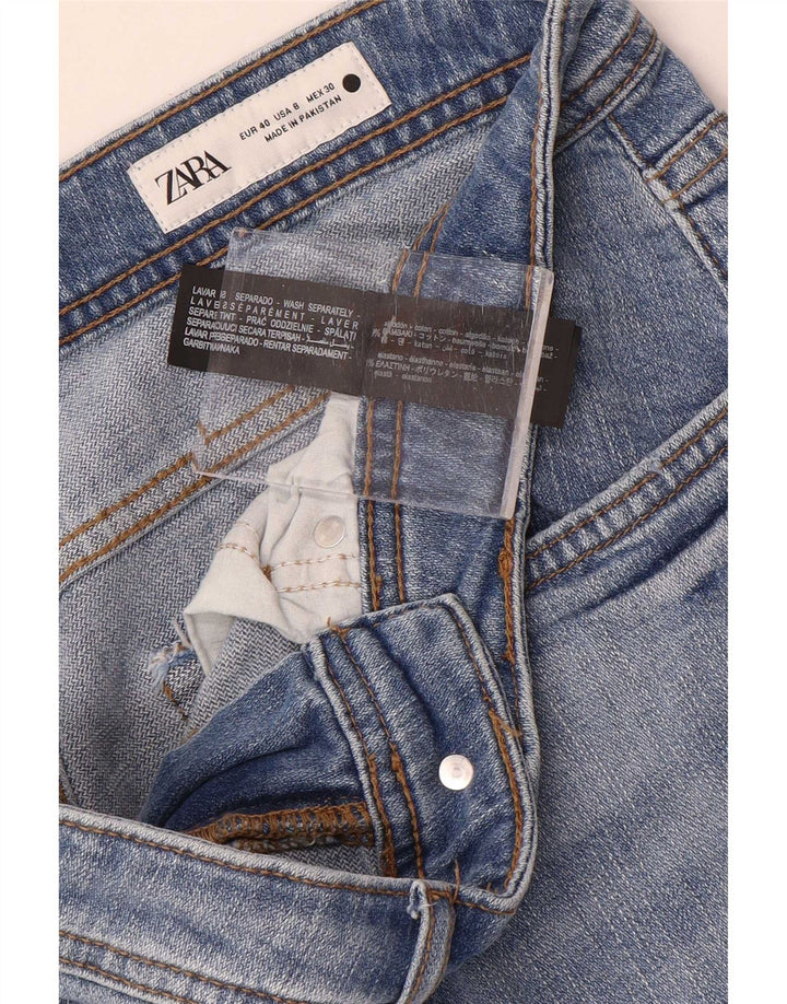 Calça jeans reta feminina Zara EU 40 médio W30 L29 algodão azul