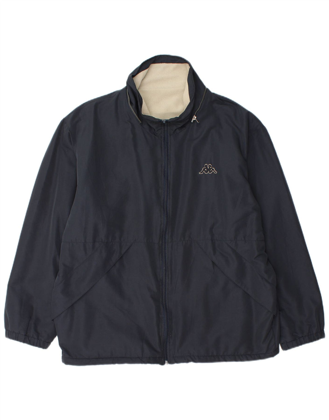 Jaqueta masculina Kappa Loose Fit reversível UK 36 pequena azul marinho poliéster