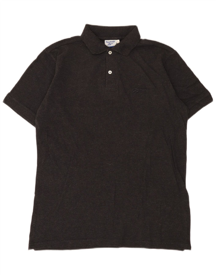 Camisa polo masculina Reebok algodão cinza médio