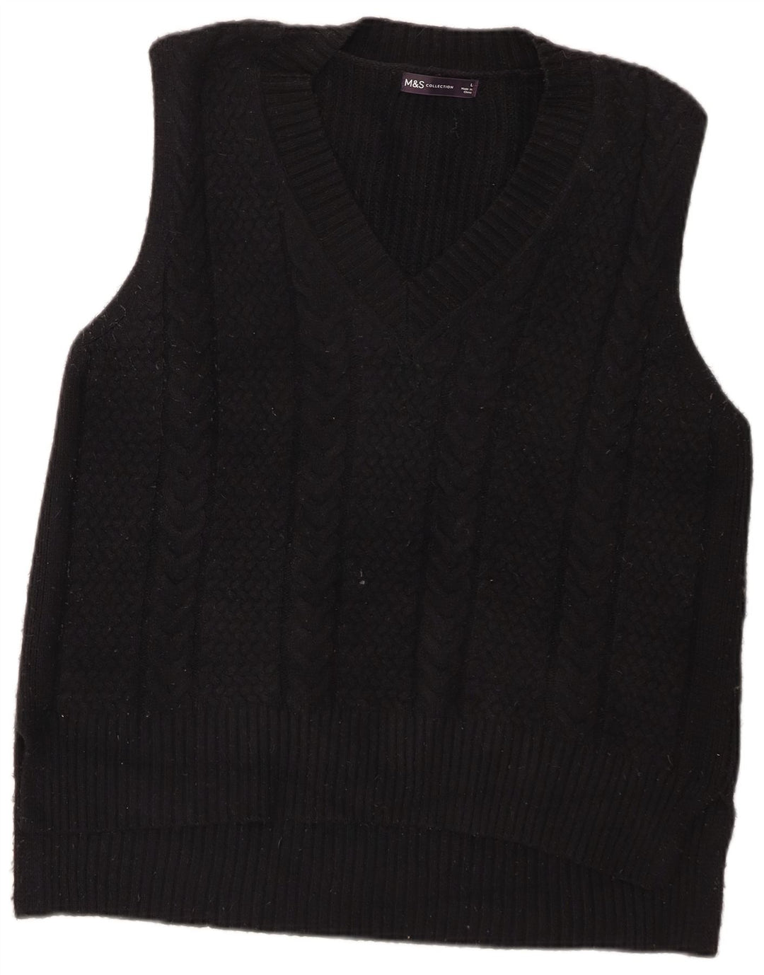 Regata masculina Marks & Spencer com colete grande de poliéster preto