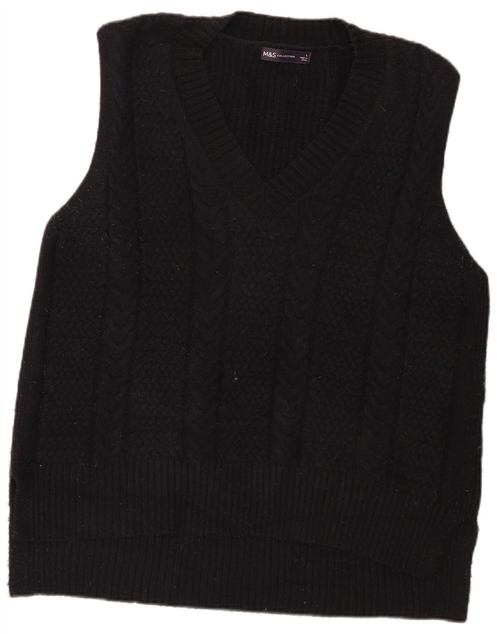 Regata masculina Marks & Spencer com colete grande de poliéster preto