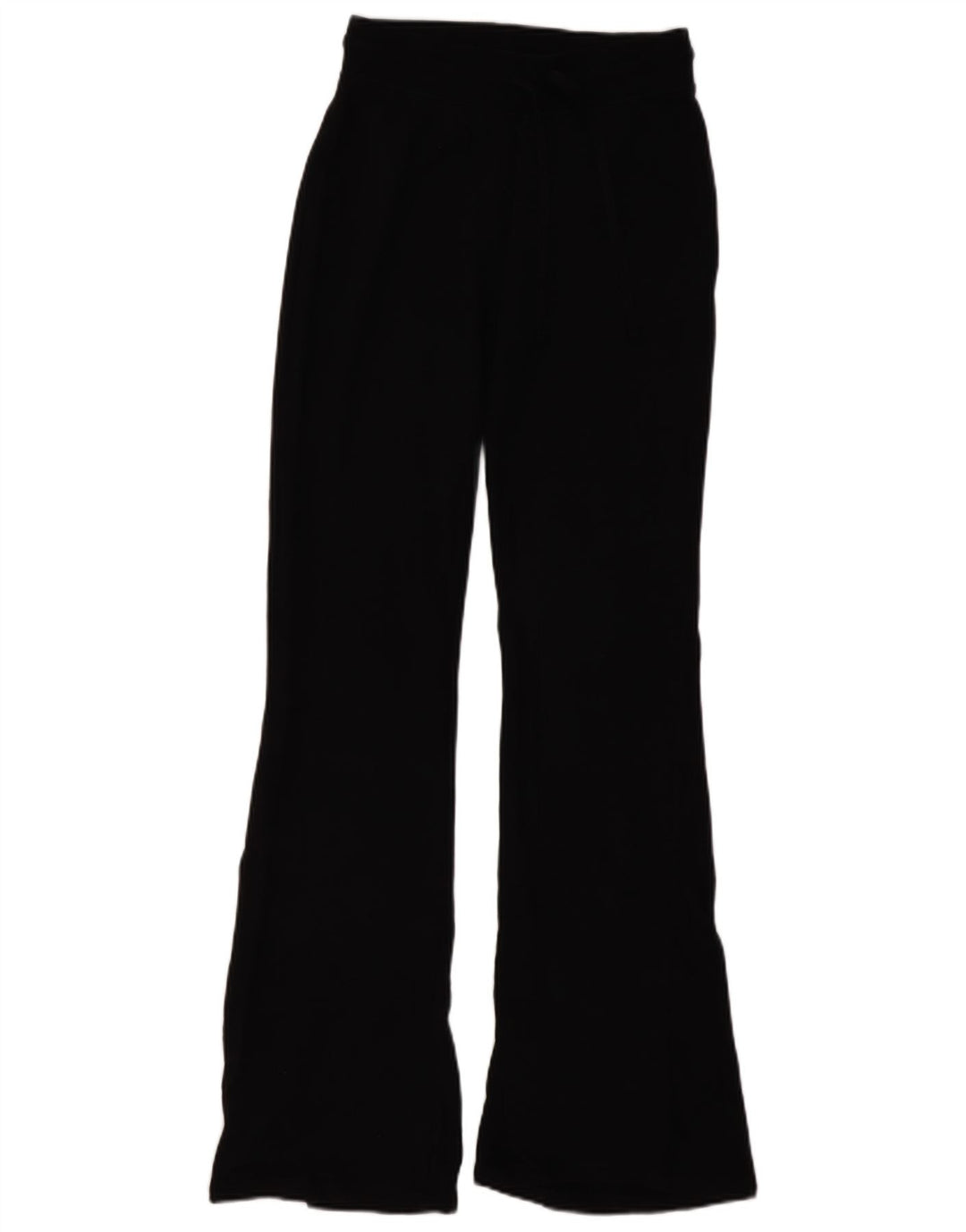 Zara Womens Flare Calças de treino Reino Unido 12 Médio Preto