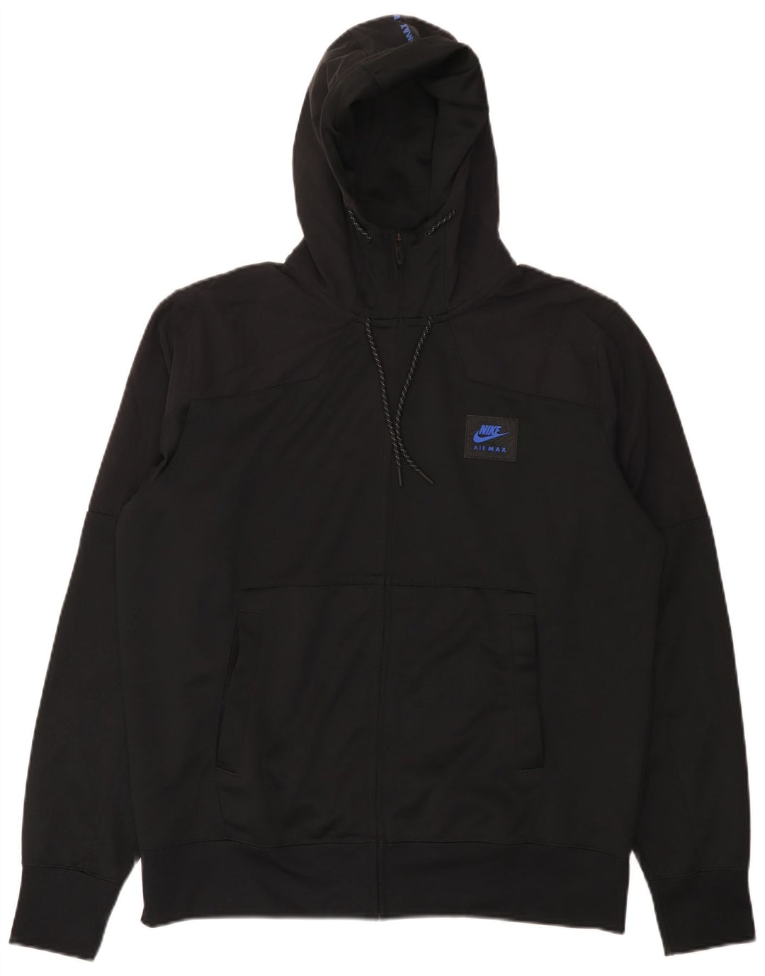 Suéter masculino Nike Graphic Zip com capuz grande poliéster preto
