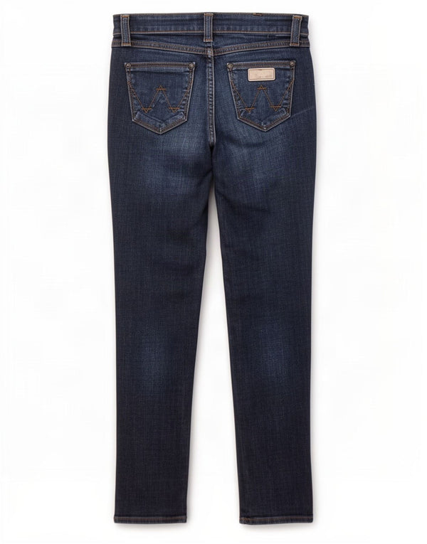 Wrangler feminino Lia Slim Jeans W27 L34 azul marinho algodão
