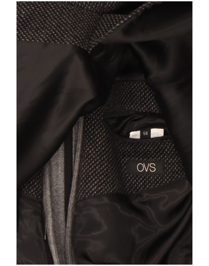 Jaqueta Blazer Masculina OVS com 3 Botões IT 56 3XL Lã Cinza