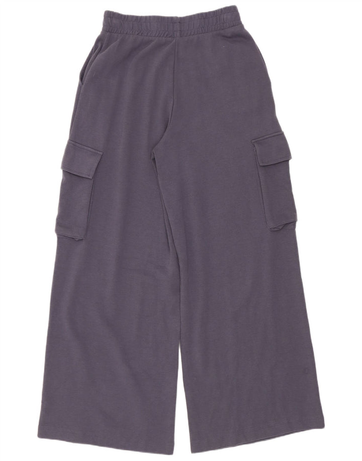 Zara Womens Cargo Tracksuit Calças Reino Unido 8 Pequeno Algodão Cinza
