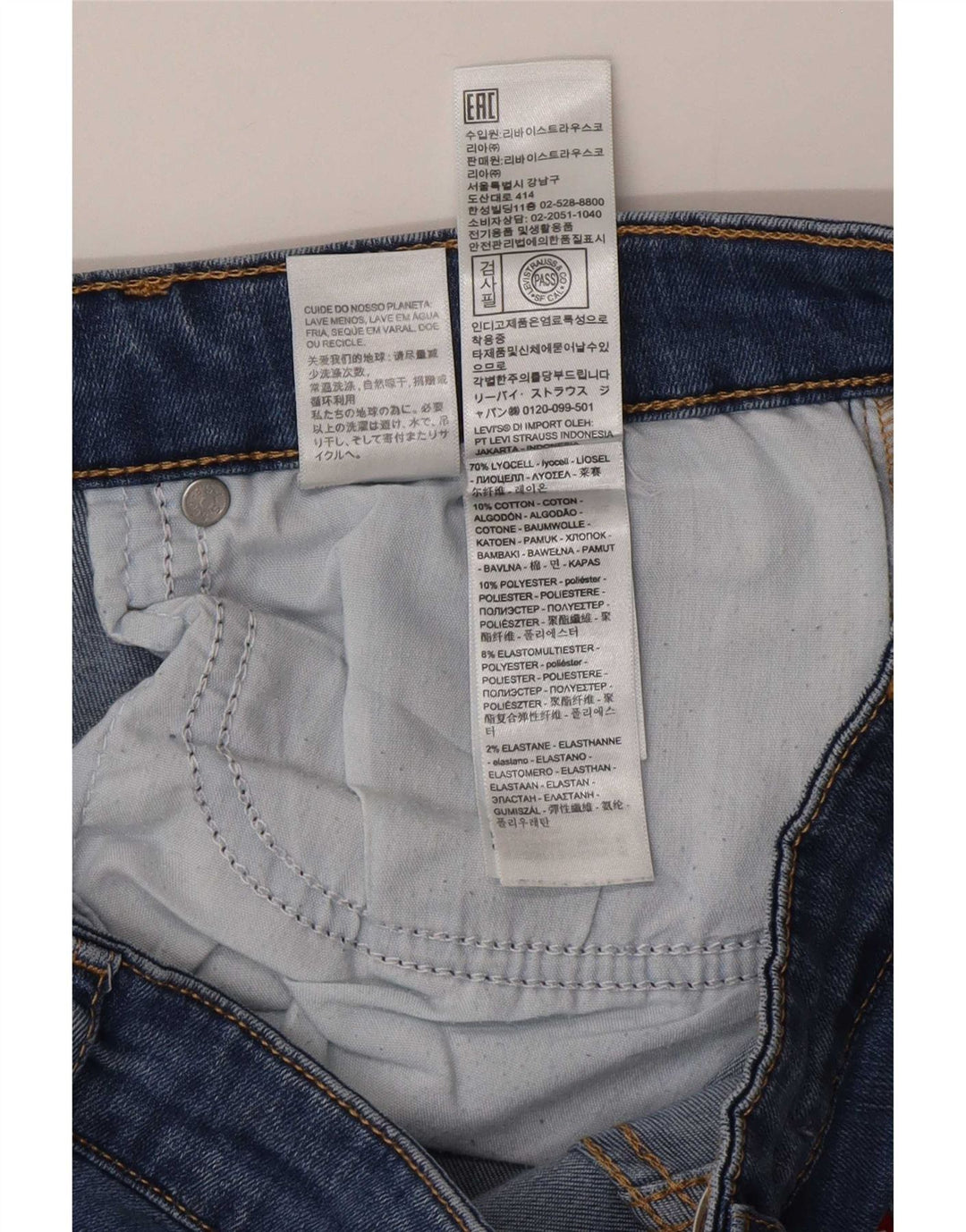 Calça jeans feminina Levi's 724 High Rise Bootcut W32 L30 Azul Lyocell