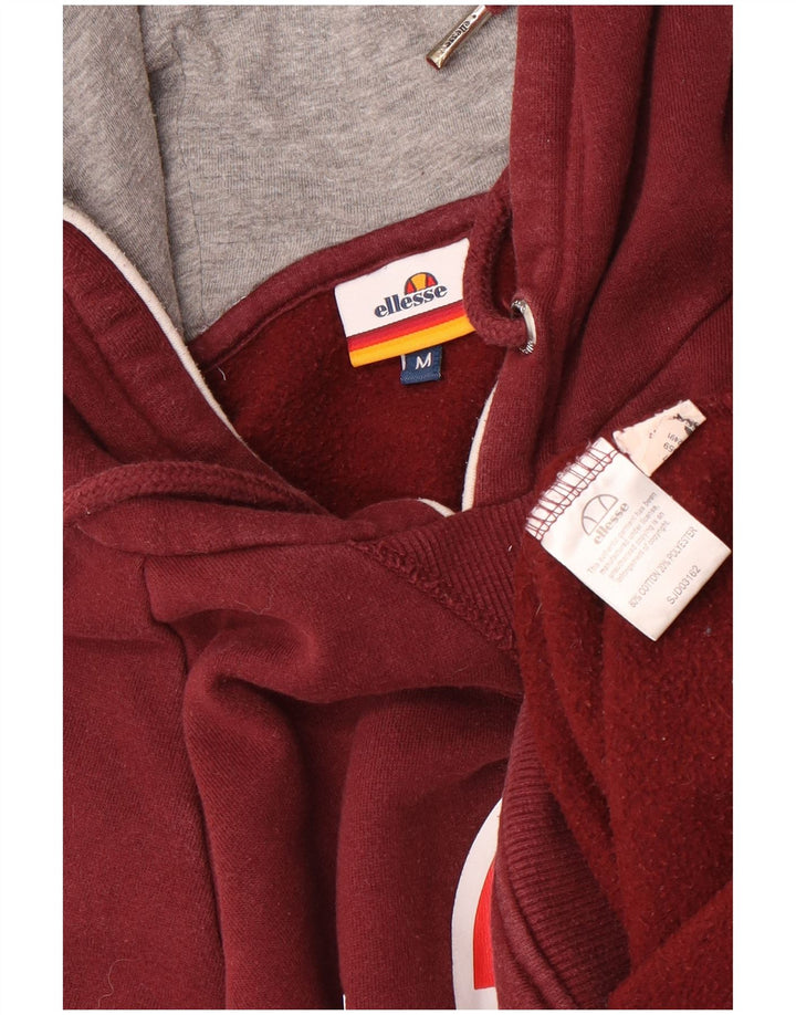 Suéter Ellesse masculino com capuz gráfico médio marrom algodão